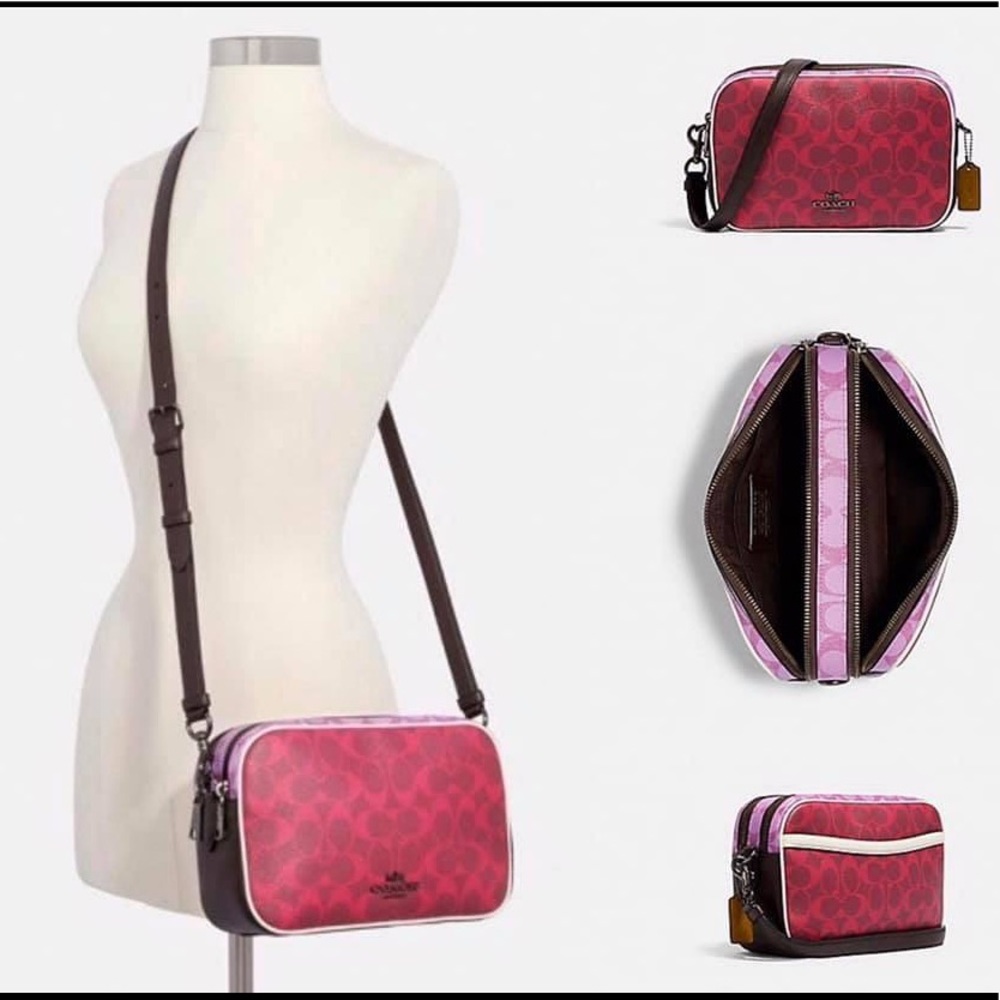 Coach Jes Crossbody Blocked Sig Canvas - Picture 8 of 8